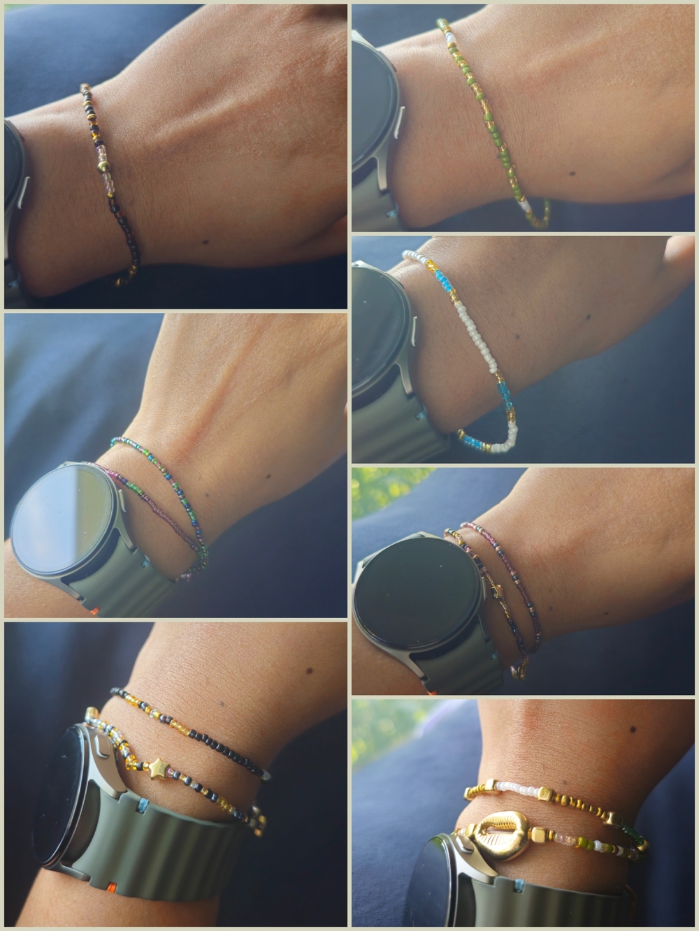 Handcrafted Multicolor Seed Bead Stackable Bracelet BUNDLE
